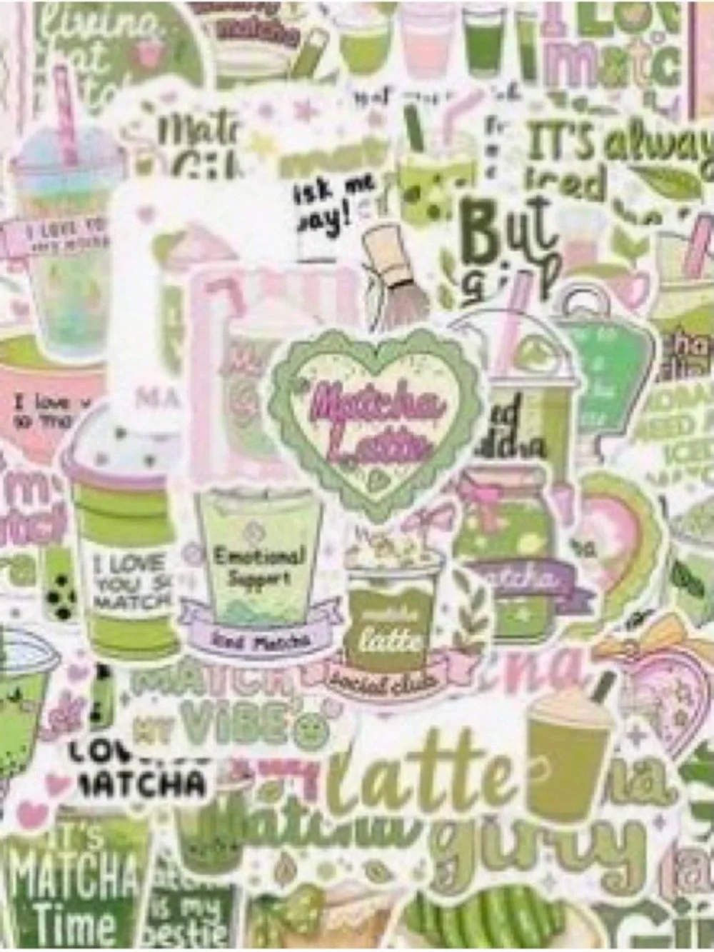 50 Pc Matcha Girl Stickers